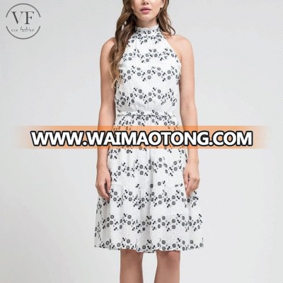 Guangzhou bulk wholesale sleeveless floral embroidered party dress