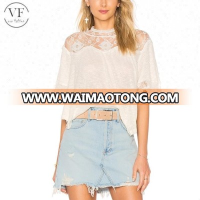 2018 Waimaotong hot sale sexy white short sleeve women casual tops for summer