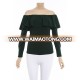 Women Long Sleeve Strapless Bandage Top