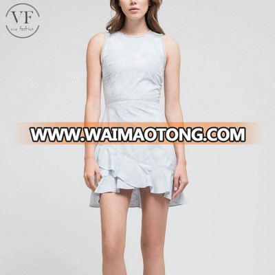 China Waimaotong wholesale 100% cotton sleeveless women clothing dresses